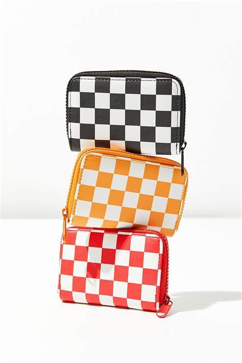 checkered wallets